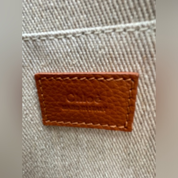 $1950 NEW CHLOE WOODY MEDIUM RAFFIA LEATHER SUMMER TOTE BAG PURSE NWT! - Picture 10 of 11